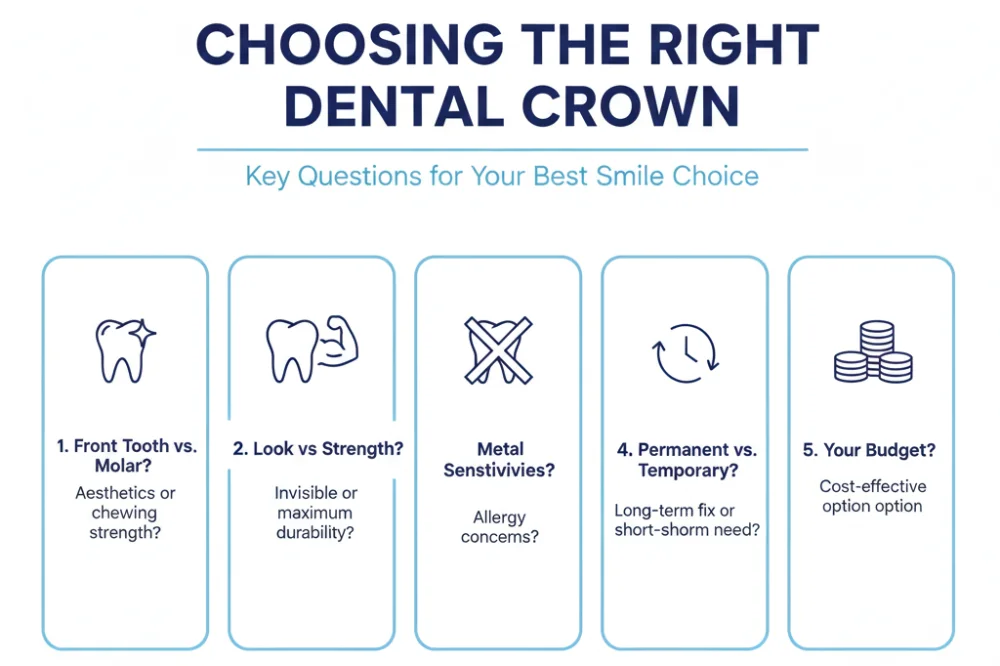 Choosing the Right Dental Crown: Pros and Cons of Each Type